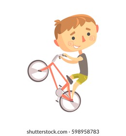 Boy Bike Rider, Kids Future Dream Professional Occupation Illustration .