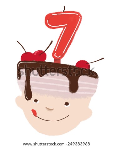 Download Boy Birthday 7 Years Old Vector Stock Vector (Royalty Free ...