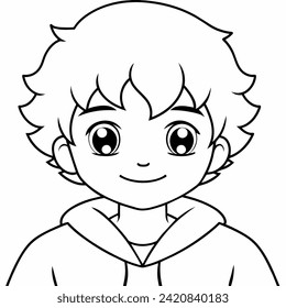 ilustración vectorial en blanco y negro para libro de coloración	