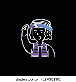 Icono de vector gradiente azul