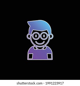 Boy blue gradient vector icon