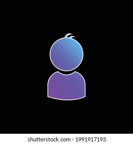 Boy blue gradient vector icon