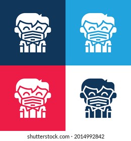 Minimaler Icon-Satz für Boy Blau und Rot