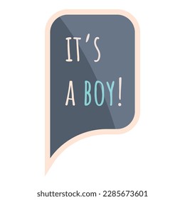 Its a boy board icon cartoon vector. Child newborn. Little family