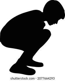 a boy body sihouette vector