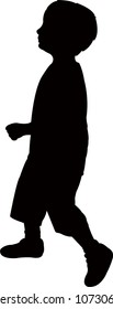 a boy body silhouette vector