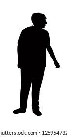 a boy body silhouette vector