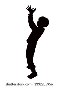 a boy body silhouette vector