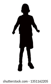 a boy body silhouette vector