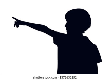 a boy body silhouette vector