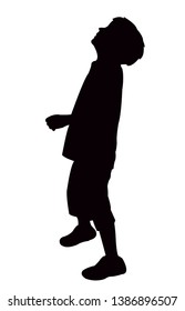 A Boy Body Silhouette Vector