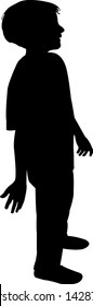 a boy body silhouette vector