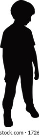 a boy body silhouette vector