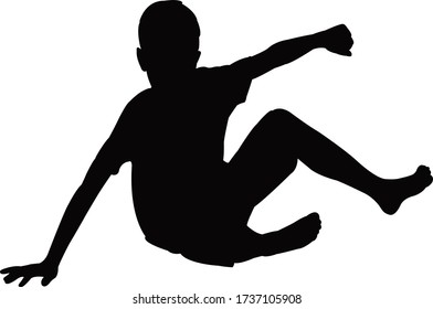 vector de silueta corporal de un niño