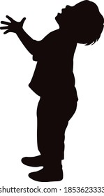 a boy body silhouette vector