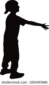 vector de silueta corporal de un niño