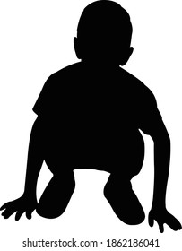 vector de silueta corporal de un niño