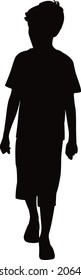 a boy body silhouette vector
