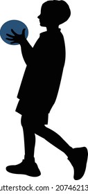 vector de silueta corporal de un niño