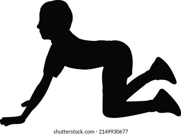 Boy Body Silhouette Vector Stock Vector (Royalty Free) 2149930677 ...