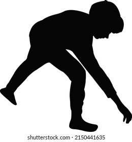 vector de silueta corporal de un niño