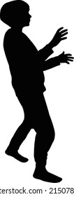 a boy body silhouette vector