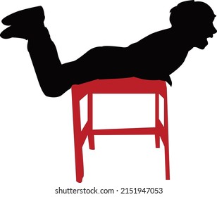 a boy body silhouette vector