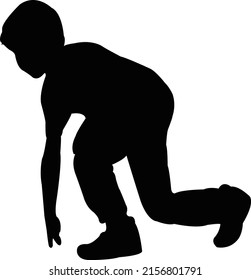 vector de silueta corporal de un niño