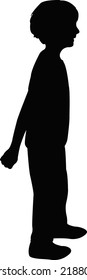 Boy Body Silhouette Vector Stock Vector (Royalty Free) 2188071957 ...