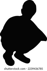 vector de silueta corporal de un niño