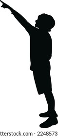 a boy body silhouette vector