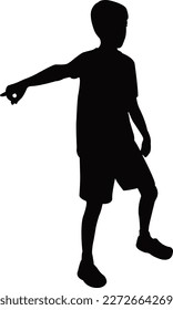 a boy body silhouette vector