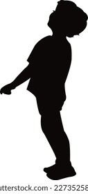 a boy body silhouette vector