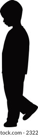 a boy body silhouette vector