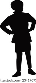 vector de silueta corporal de un niño
