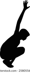 a boy body silhouette vector