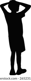 a boy body silhouette vector