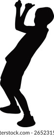 a boy body silhouette vector
