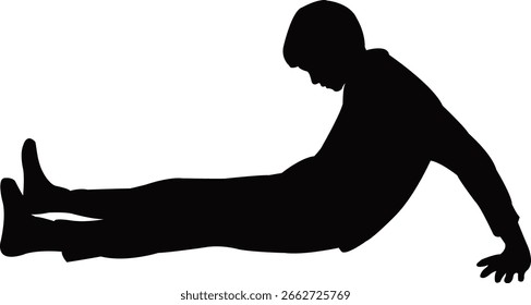 ein Junge Körper Silhouette Vektor