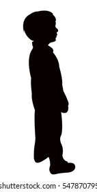 a boy body silhouette vector