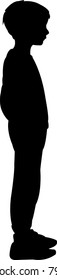 a boy body, silhouette vector
