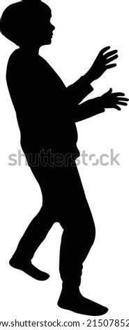 a boy body silhouette vector