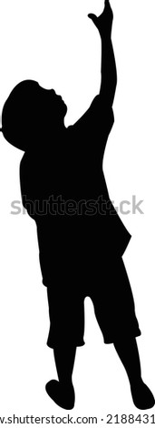 a boy body silhouette vector