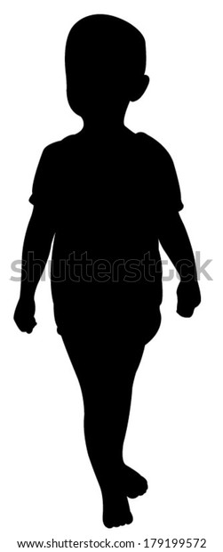 Boy Body Silhouette Vector Stock Vector (Royalty Free) 179199572 ...