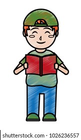 Boy and book design