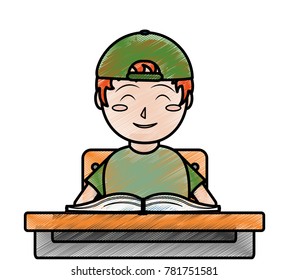 Boy and book design
