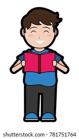 Boy and book design