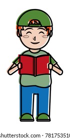 Boy and book design