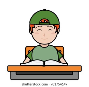 Boy and book design