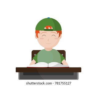 Boy and book design